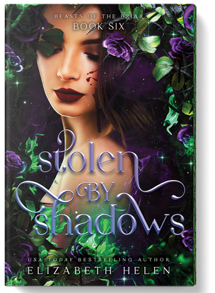 cover of bonded by thorns girl covered in roses looking down
