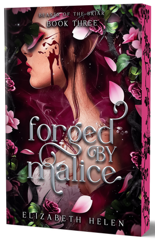 cover of bonded by thorns girl covered in roses looking down