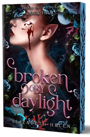 cover of bonded by thorns girl covered in roses looking down